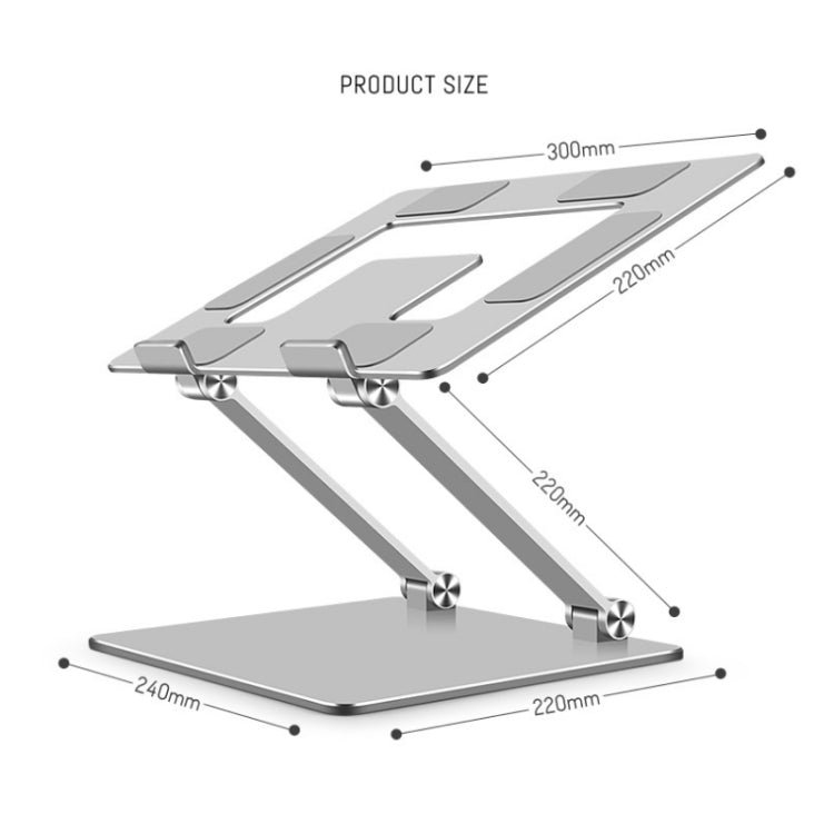 L301 Laptop Portable Adjustable Desktop Cooling Bracket(Moon Silver) - Computer & Networking by buy2fix | Online Shopping UK | buy2fix