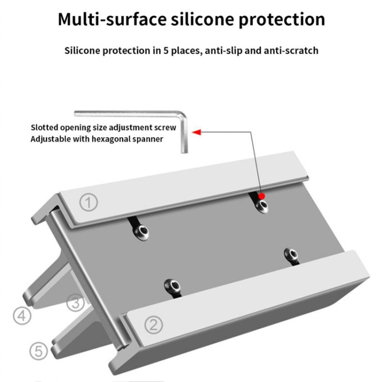 Aluminum Alloy Laptop Tablet Phone Storage Stand, Color: L400 Single Slot (Gray) - Computer & Networking by buy2fix | Online Shopping UK | buy2fix