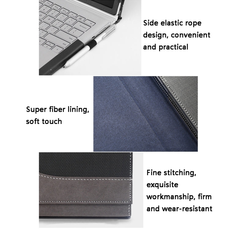 PU Leather Laptop Protective Sleeve For Microsoft Surface Book 3 13.5 inches(Deep Blue) - Other by buy2fix | Online Shopping UK | buy2fix