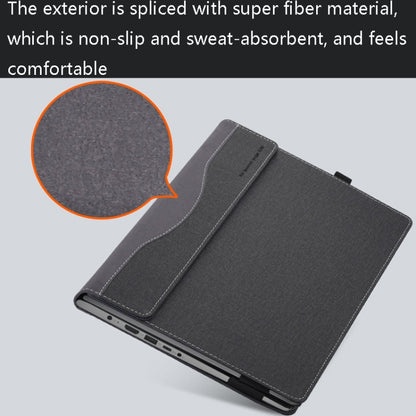 Laptop PU Leather Protective Case For IdeaPad C340 14 inch(Dark Gray) - 14.1 inch by buy2fix | Online Shopping UK | buy2fix