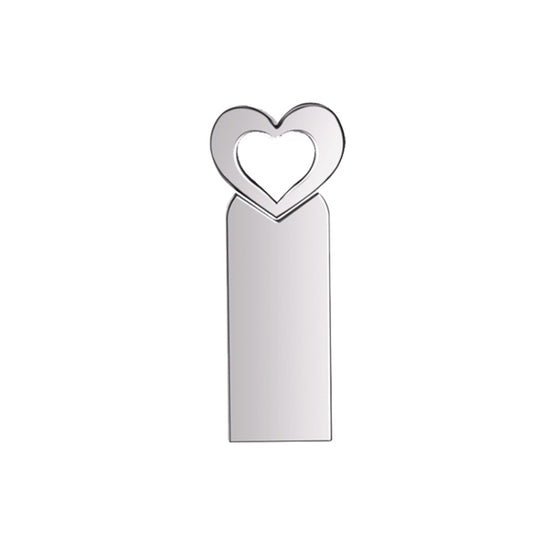 Zshqu2 Heart-Shaped USB 2.0 High Speed Metal USB Flash Drives, Capacity: 4GB(White) - USB Flash Drives by buy2fix | Online Shopping UK | buy2fix