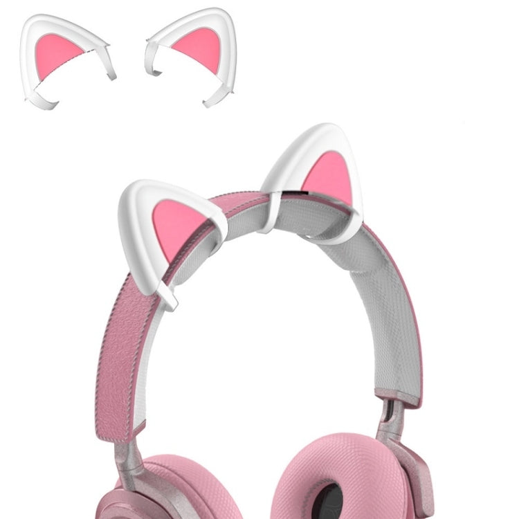 T6 Cute Cat Ear Decoration for Headphones(White) - Headset Accessories by buy2fix | Online Shopping UK | buy2fix