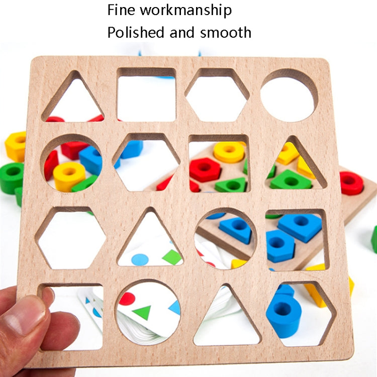 Geometric Figures Matching Blocks Children Puzzle Toy For Single - Math Toys by buy2fix | Online Shopping UK | buy2fix