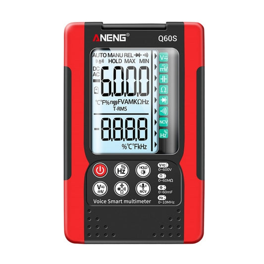 ANENG Automatic Intelligent High Precision Digital Multimeter, Specification: Q60s Voice Control(Red) - Consumer Electronics by ANENG | Online Shopping UK | buy2fix