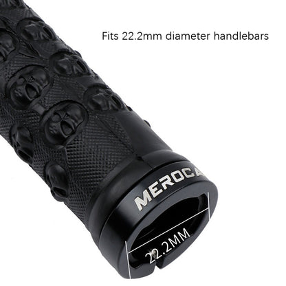 MEROCA Mountain Bike Anti-slip Shock Absorber Riding Grip Cover, Style: Bilateral Lock Skull ME23 Black - Outdoor & Sports by MEROCA | Online Shopping UK | buy2fix