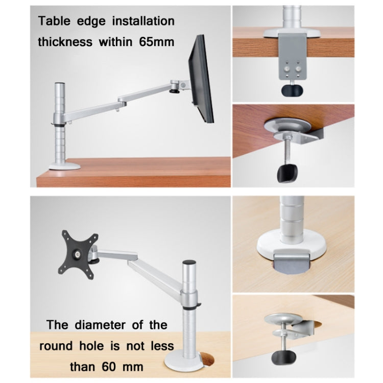 OA-7X Laptop Monitor Desktop Lifting Bracket(Silver) - Computer & Networking by buy2fix | Online Shopping UK | buy2fix