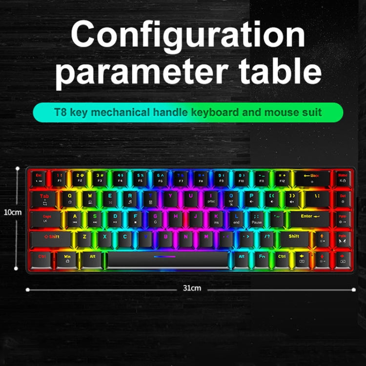 ZIYOU LANG T8 68 Keys RGB Luminous Gaming Mechanical Keyboard, Cable Length:1.6m(White Green Shaft) - Wired Keyboard by ZIYOU LANG | Online Shopping UK | buy2fix