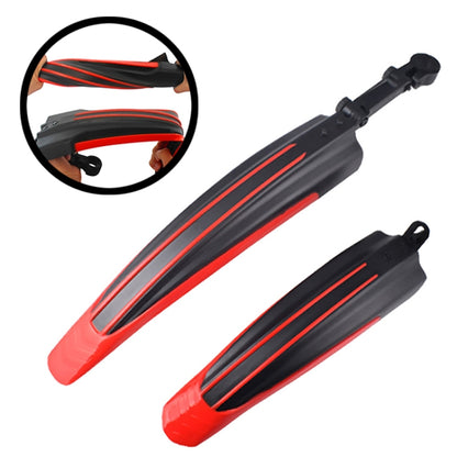 5 Sets  Dual Color Bicycle Mudguard Mountain Bike Fenders Set(Black Red) - Outdoor & Sports by buy2fix | Online Shopping UK | buy2fix