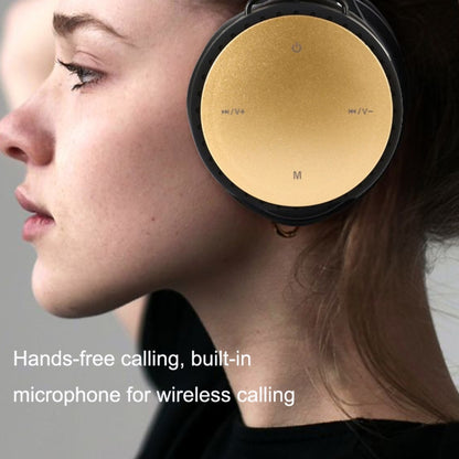MH10 Sports Folding Card Wireless Bluetooth Subwoofer Headset(Gold) - Apple Accessories by buy2fix | Online Shopping UK | buy2fix