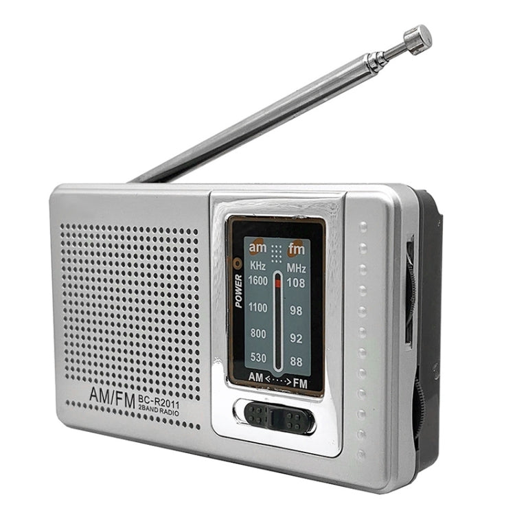 INDIN BC-R2011 AM FM Radio Pocket Mini Wide Reception Telescopic Antenna Radio(Silver Gray) - Consumer Electronics by INDIN | Online Shopping UK | buy2fix