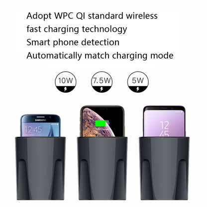 Car Cup 4 In 1 Wireless Charger Support 15W/10W/7.5W/5W Wireless Charging(X13 ) - In Car by buy2fix | Online Shopping UK | buy2fix
