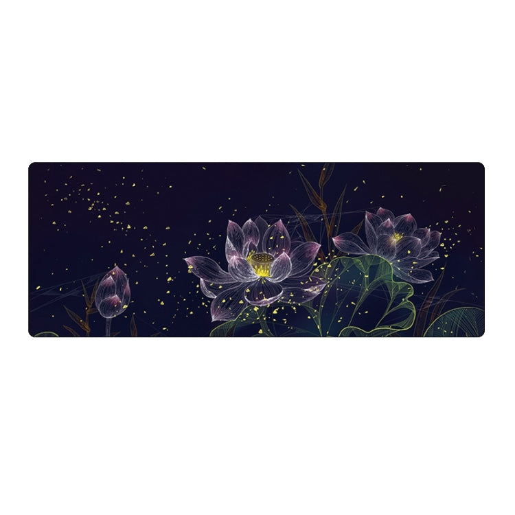 300x800x5mm Locked Large Desk Mouse Pad(2 Lotus) - Mouse Pads by buy2fix | Online Shopping UK | buy2fix