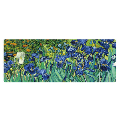 300x800x2mm Locked Am002 Large Oil Painting Desk Rubber Mouse Pad(Iris) - Mouse Pads by buy2fix | Online Shopping UK | buy2fix