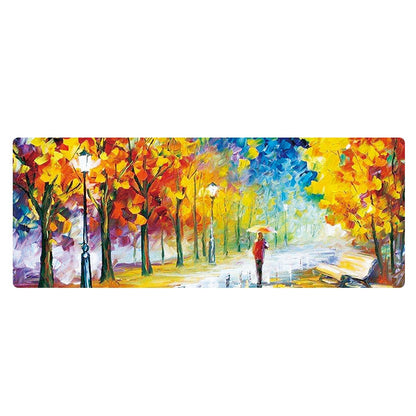 300x800x3mm Locked Am002 Large Oil Painting Desk Rubber Mouse Pad(Autumn Leaves) - Mouse Pads by buy2fix | Online Shopping UK | buy2fix