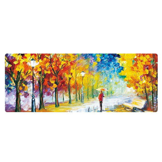 400x900x5mm Locked Am002 Large Oil Painting Desk Rubber Mouse Pad(Autumn Leaves) - Mouse Pads by buy2fix | Online Shopping UK | buy2fix