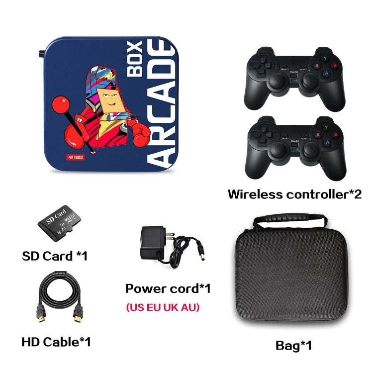 Arcade Box 64G Wireless Video Game Machine Box 4K HD Display For PS1/PSP/N64/DC, US Plug - Pocket Console by buy2fix | Online Shopping UK | buy2fix