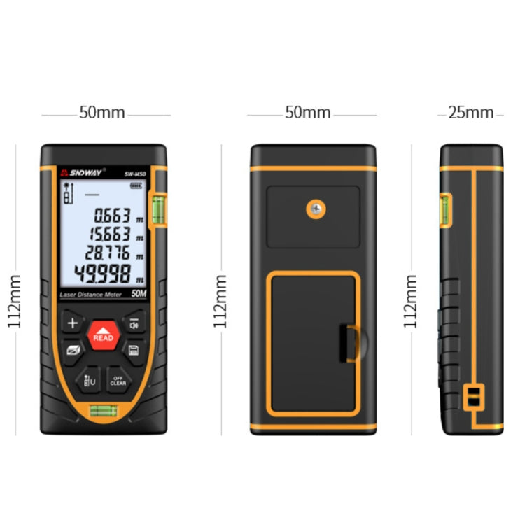 SNDWAY SW-M100 Laser Distance Meter Infrared Measuring Instrument, Distance: 100m - Consumer Electronics by SNDWAY | Online Shopping UK | buy2fix