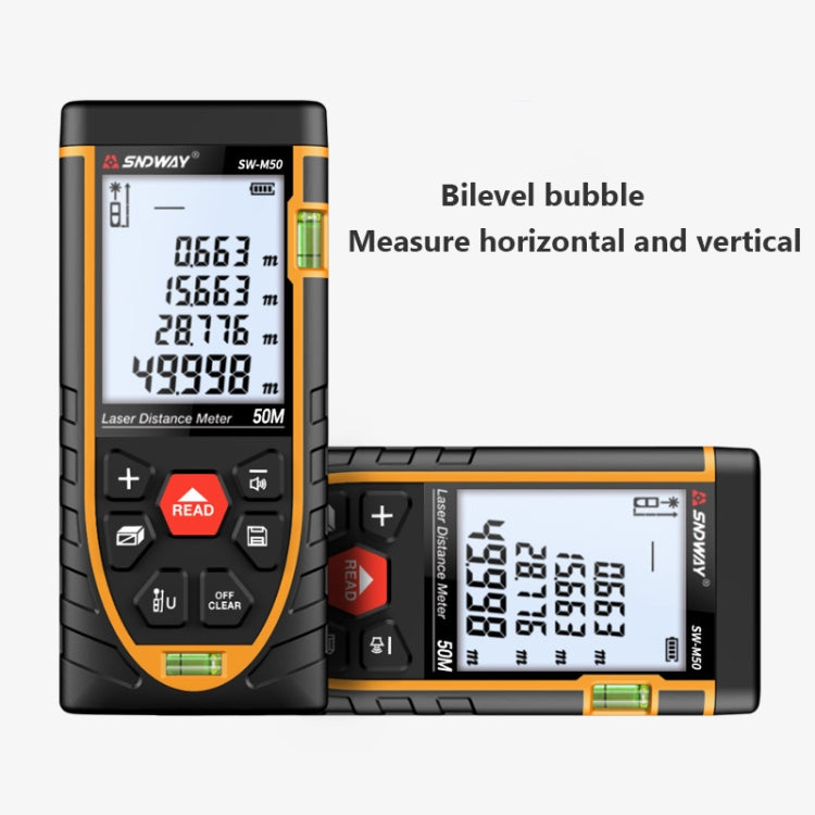 SNDWAY SW-M100 Laser Distance Meter Infrared Measuring Instrument, Distance: 100m - Consumer Electronics by SNDWAY | Online Shopping UK | buy2fix