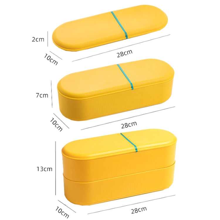 Household Battery Storage Box Data Cable Charger Storage Organizer Box, Color: Yellow Single Layer - Storage Boxes by buy2fix | Online Shopping UK | buy2fix