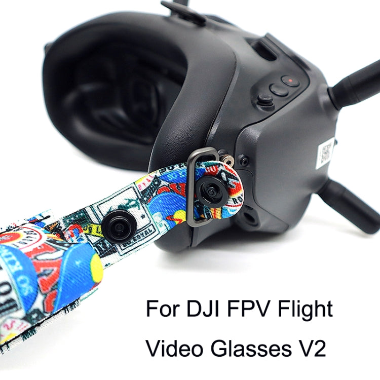 Flight Video Glasses Graffiti Color Headband Fixed Strap For DJI FPV Goggles V2 Strap + Power Line + Pad - DJI & GoPro Accessories by buy2fix | Online Shopping UK | buy2fix