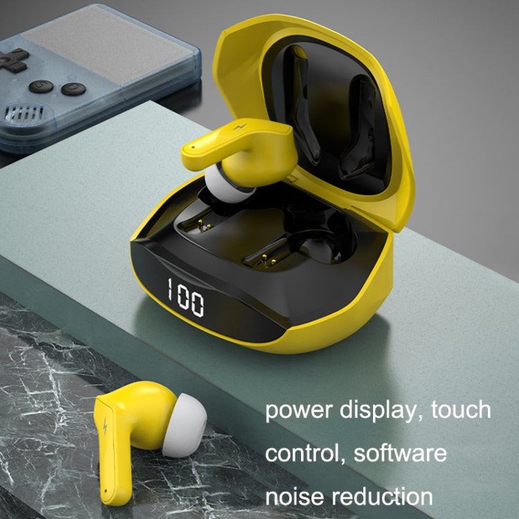 Ajazz  A1 TWS Binaural Stealth Game Noise-cancelling Wireless Bluetooth Earphone(Yellow) - Bluetooth Earphone by Ajazz | Online Shopping UK | buy2fix