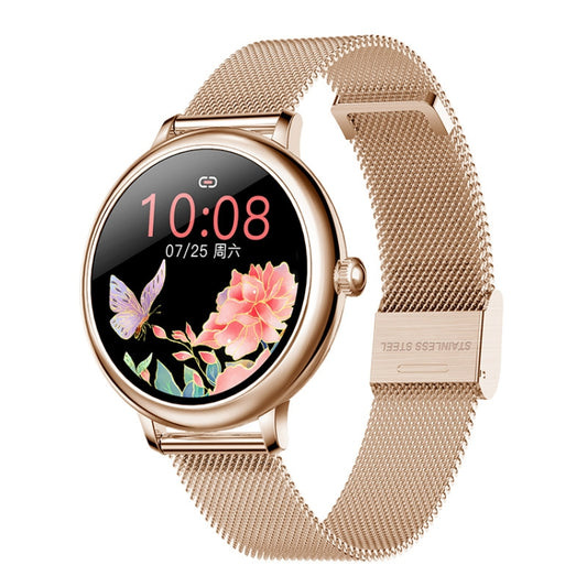 LOANIY CF80 1.08 Inch Heart Rate Monitoring Smart Bluetooth Watch, Color: Gold Steel - Smart Watches by LOANIY | Online Shopping UK | buy2fix