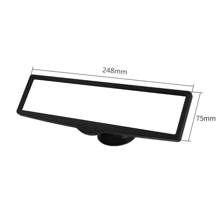 CZC-255 Carbon Fiber Indoor Rearview Mirror Modified Suction Cup Endoscope Auxiliary Mirror(White Mirror) - In Car by buy2fix | Online Shopping UK | buy2fix