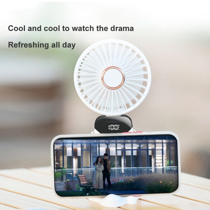 USB Handheld Digital Display Folding Aromatherapy Fan, Battery Capacity: 4000mAh(N15 Dark Green) - Consumer Electronics by buy2fix | Online Shopping UK | buy2fix