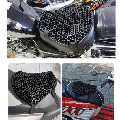 Shock-Absorbing Breathable Honeycomb Motorcycle Seat Cushion, Specification: PE Bag+Mesh Cover - In Car by buy2fix | Online Shopping UK | buy2fix