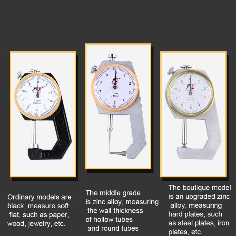 CHIXI Handheld Thickness Gauge Paper Thickness Gauge, Specification: Mid-range  0-20mm Curved Point - Consumer Electronics by buy2fix | Online Shopping UK | buy2fix