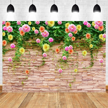 2.1m x 1.5m Flower Wall Photography Background Cloth - Camera Accessories by buy2fix | Online Shopping UK | buy2fix