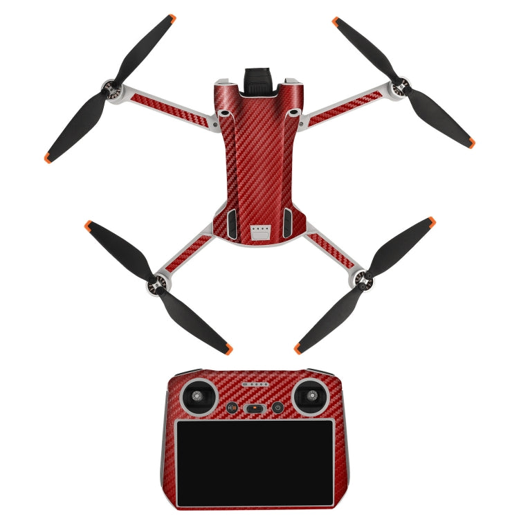 Sunnylife Drone+Remote Control Protective Sticker For DJI Mini 3 Pro RC Version(Carbon Red) - DJI & GoPro Accessories by Sunnylife | Online Shopping UK | buy2fix