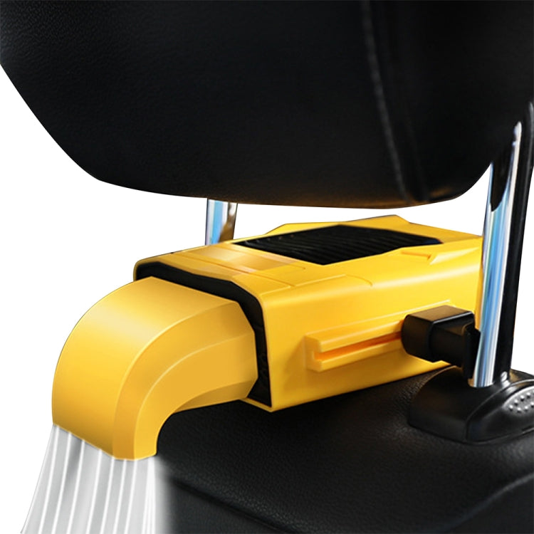 F415 Car Multifunctional Seat Back USB Fan(Yellow) - In Car by buy2fix | Online Shopping UK | buy2fix