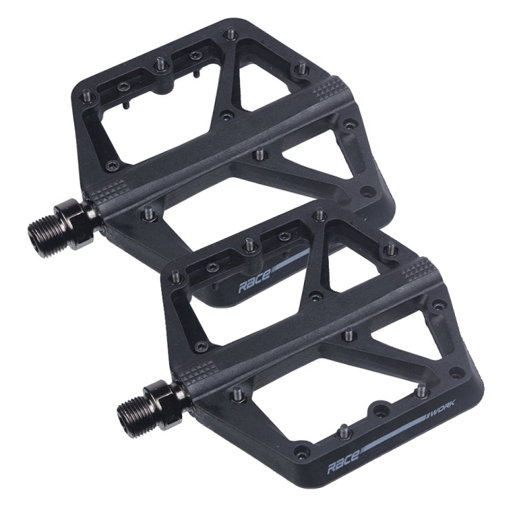 RACEWORK RK66 Mountain Bike Nylon Fiber Pedals(Black) - Pedals by RACEWORK | Online Shopping UK | buy2fix