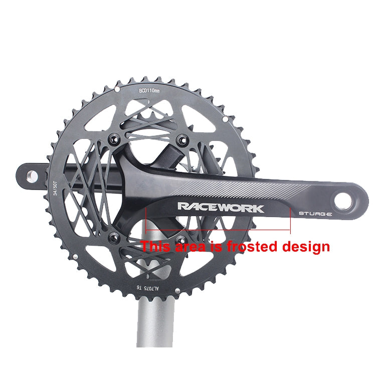 RACEWORK RKRFA Road Bike Aluminum Alloy 22-speed Crankset, Spec: 53-39T with BB - Bicycle Chains & Rounds by RACEWORK | Online Shopping UK | buy2fix