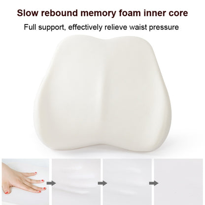 Memory Foam Lumbar Pillow Office Seat Lumbar Cushion(Lemon Yellow) - Home & Garden by buy2fix | Online Shopping UK | buy2fix