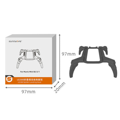 Sunnylife LG380 Heightening Spider Tripod Folding Drop Protection Bracket For DJI Mini 2 / SE(Grey) - DJI & GoPro Accessories by Sunnylife | Online Shopping UK | buy2fix