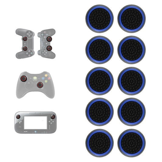 10 PCS Gamepad Silicone Luminous Button Cap Rocker Cap For PS5/PS4/PS3/ONE/360/PRO/series X/S(Black Light Blue) - Cases by buy2fix | Online Shopping UK | buy2fix