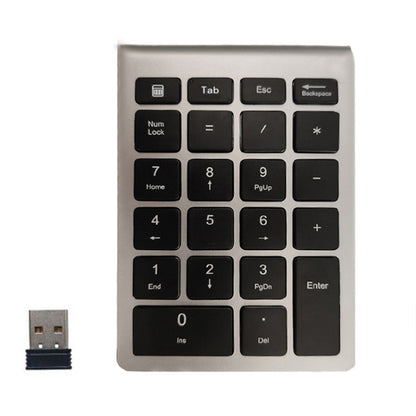 BT304 22 Keys Laptop Mini Wireless Keyboard, Spec: 2.4G (Silver Black) - Wireless Keyboard by buy2fix | Online Shopping UK | buy2fix