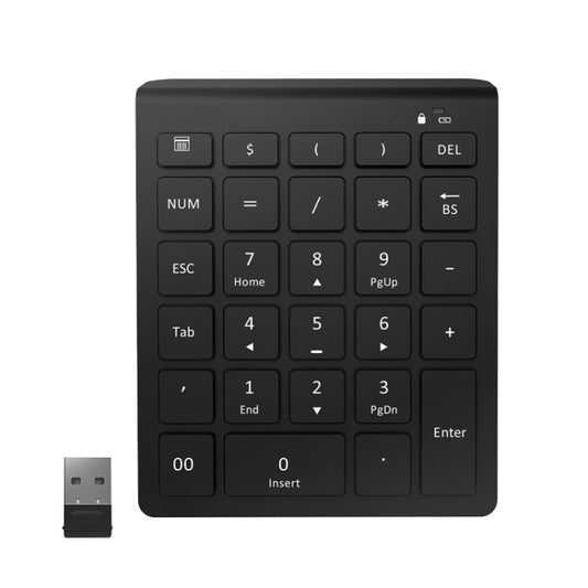 BT302 28 Keys Laptop Mini Wireless Keyboard, Spec: 2.4G (Black) - Wireless Keyboard by buy2fix | Online Shopping UK | buy2fix