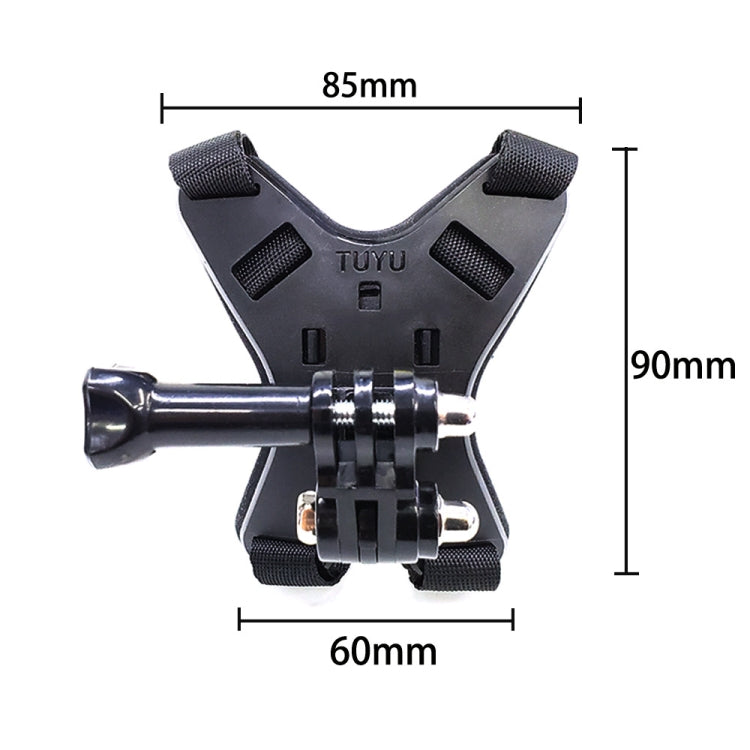 TUYU Motorcycle Helmet Chin Action Camera Mobile Phone Mounting Bracket Black Bracket - Helmet Mount by TUYU | Online Shopping UK | buy2fix