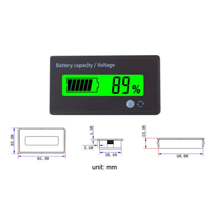 L6133 LCD Electric Motorcycle Power Display, Style: Internal Green Backlight - In Car by buy2fix | Online Shopping UK | buy2fix