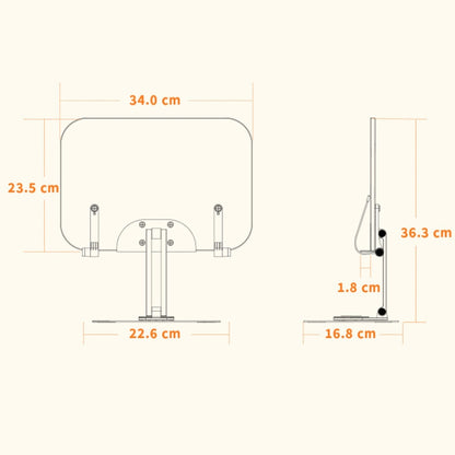 R04 Reading Bookshelf Desktop 360-degree Rotation Multi-function Liftable Tablet Bracket - Computer & Networking by buy2fix | Online Shopping UK | buy2fix