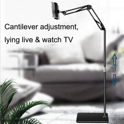 155cm Live Broadcast Bedside Cantilever Floor Bracket Phone Tablet Clip (Black) - Lazy Bracket by buy2fix | Online Shopping UK | buy2fix