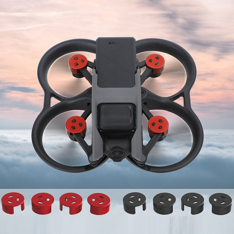 4 PCS / Set Sunnylife AT-MD475 Dust-proof Waterproof Aluminum Alloy Motor Cover For DJI Avata(Black) - Other by buy2fix | Online Shopping UK | buy2fix