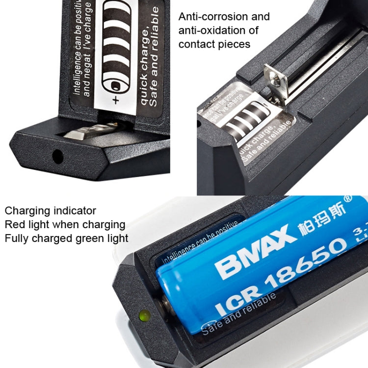 10 PCS BMAX Single Slot Direct Insert Power Supply 18650 Lithium Battery Charger(US Plug) - Consumer Electronics by BMAX | Online Shopping UK | buy2fix