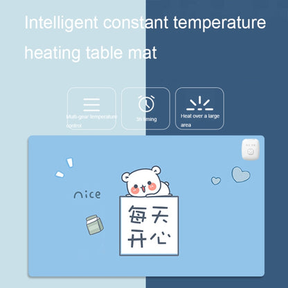 Intelligent Timing Heating Waterproof Warm Mouse Pad CN Plug, Size: 60x36cm(Happy Daily) - Mouse Pads by buy2fix | Online Shopping UK | buy2fix