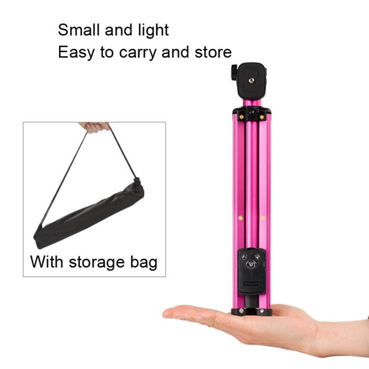 YUNTENG 1688 Selfie Stick Tripod Bluetooth Remote Control Camera Stand(Pink) - Selfie Sticks by YUNTENG | Online Shopping UK | buy2fix