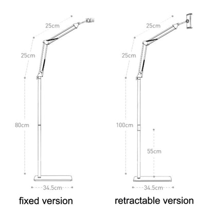 SSKY L10 Home Cantilever Ground Phone Holder Tablet Support Holder, Style: Fixed+Phone Clip (Black) - Lazy Bracket by SSKY | Online Shopping UK | buy2fix