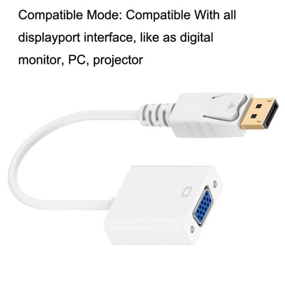 DP to VGA Adapter Wire Square Adapter, Cable Length: 15cm(Black) -  by buy2fix | Online Shopping UK | buy2fix